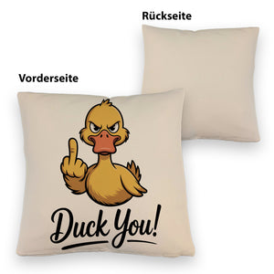 Mittelfinger Ente DUCK YOU Kissen