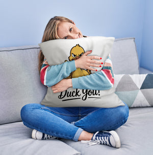 Mittelfinger Ente DUCK YOU Kissen