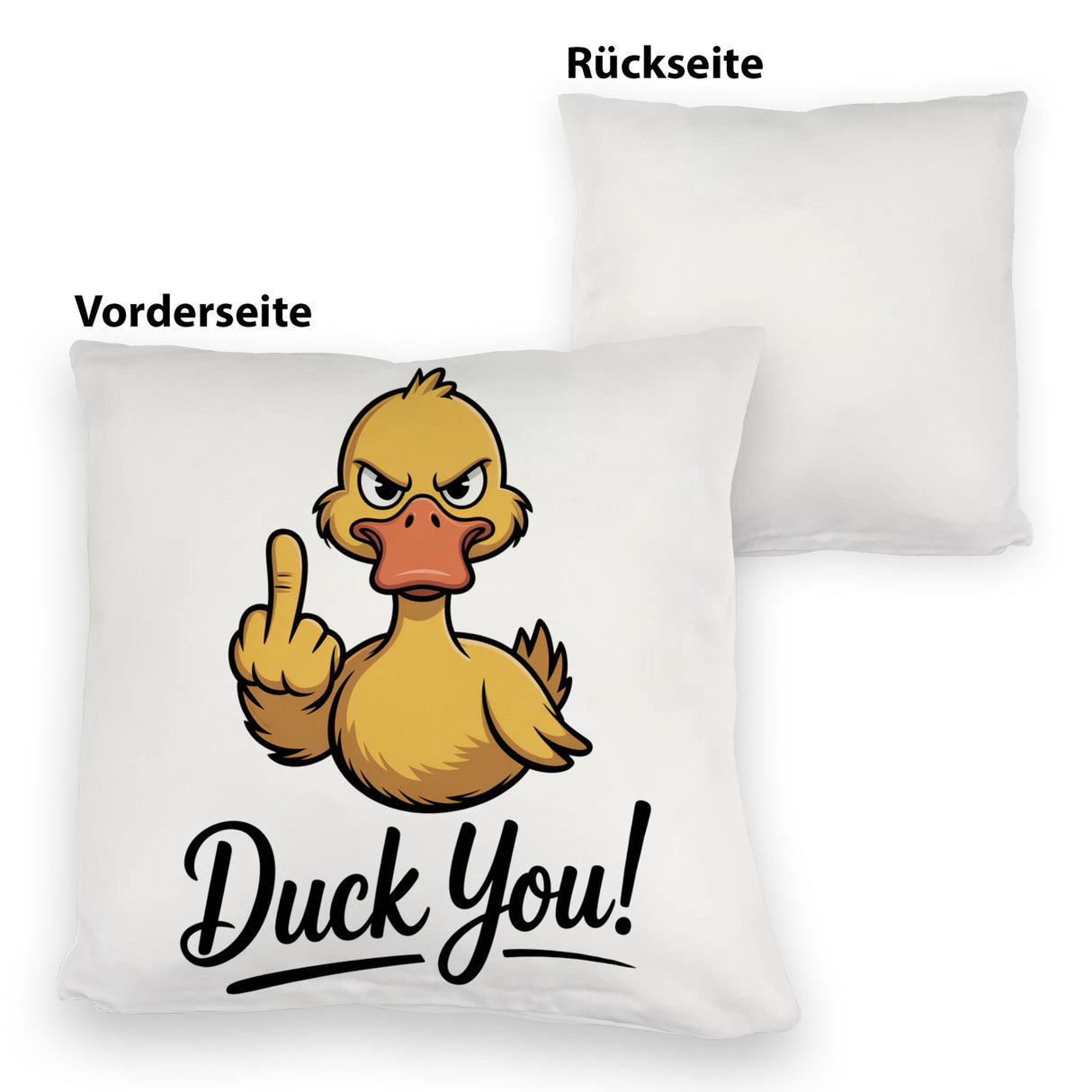 Mittelfinger Ente DUCK YOU Kissen