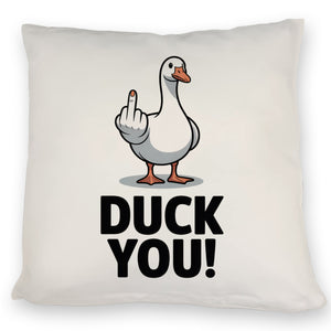 Gans zeigt Mittelfinger DUCK YOU! Kissen