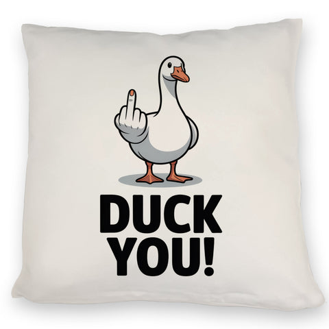 Gans zeigt Mittelfinger DUCK YOU! Kissen