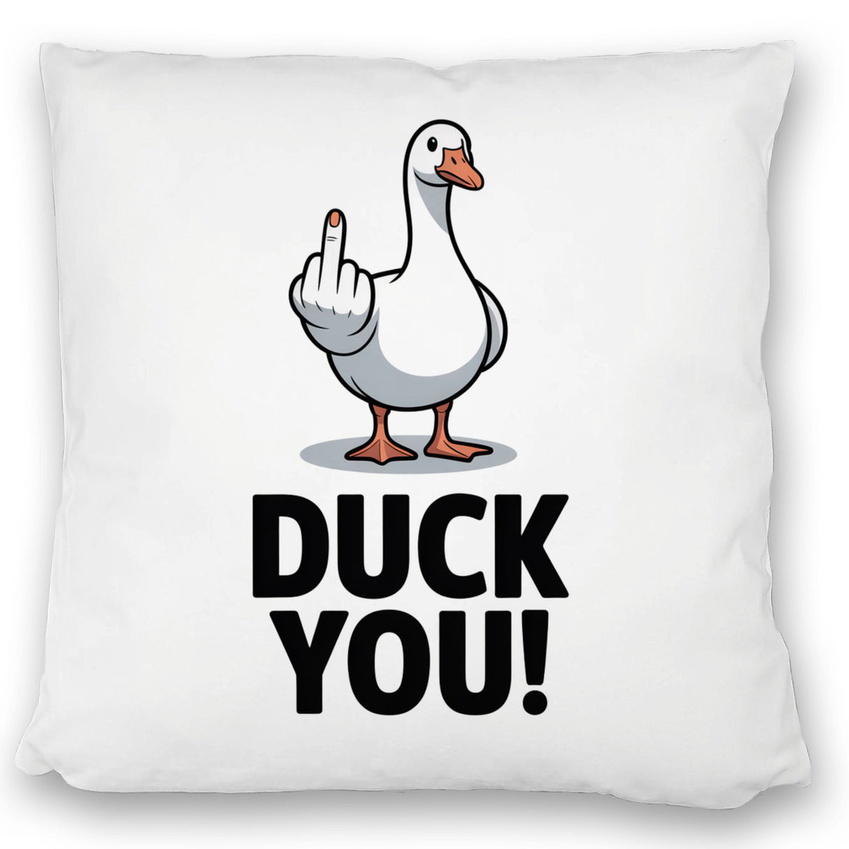 Gans zeigt Mittelfinger DUCK YOU! Kissen