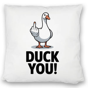 Gans zeigt Mittelfinger DUCK YOU! Kissen
