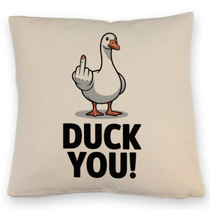 Gans zeigt Mittelfinger DUCK YOU! Kissen