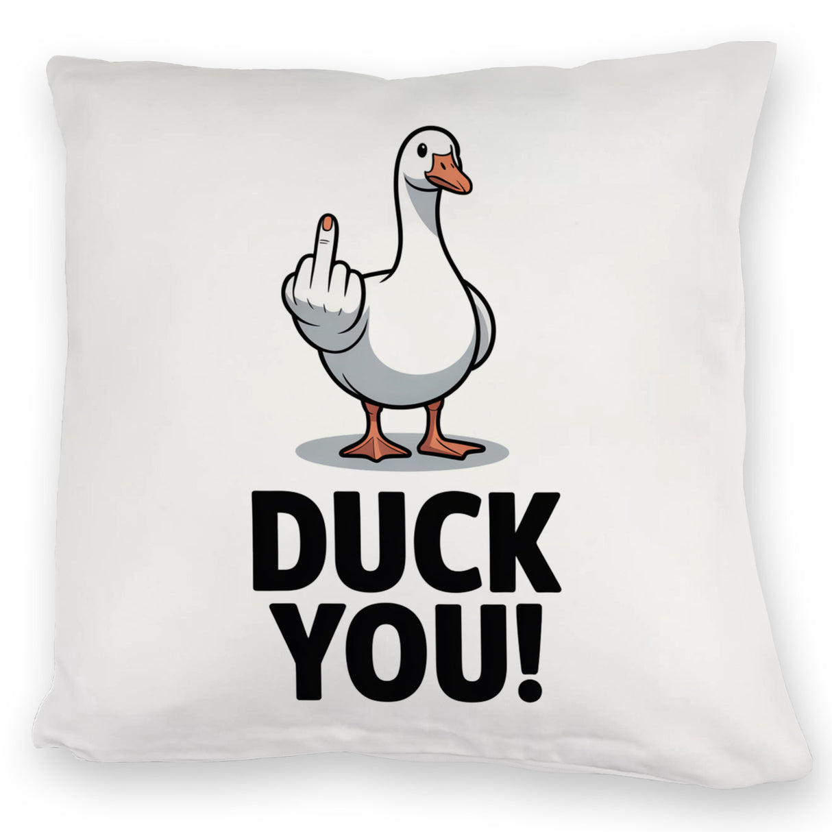 Gans zeigt Mittelfinger DUCK YOU! Kissen