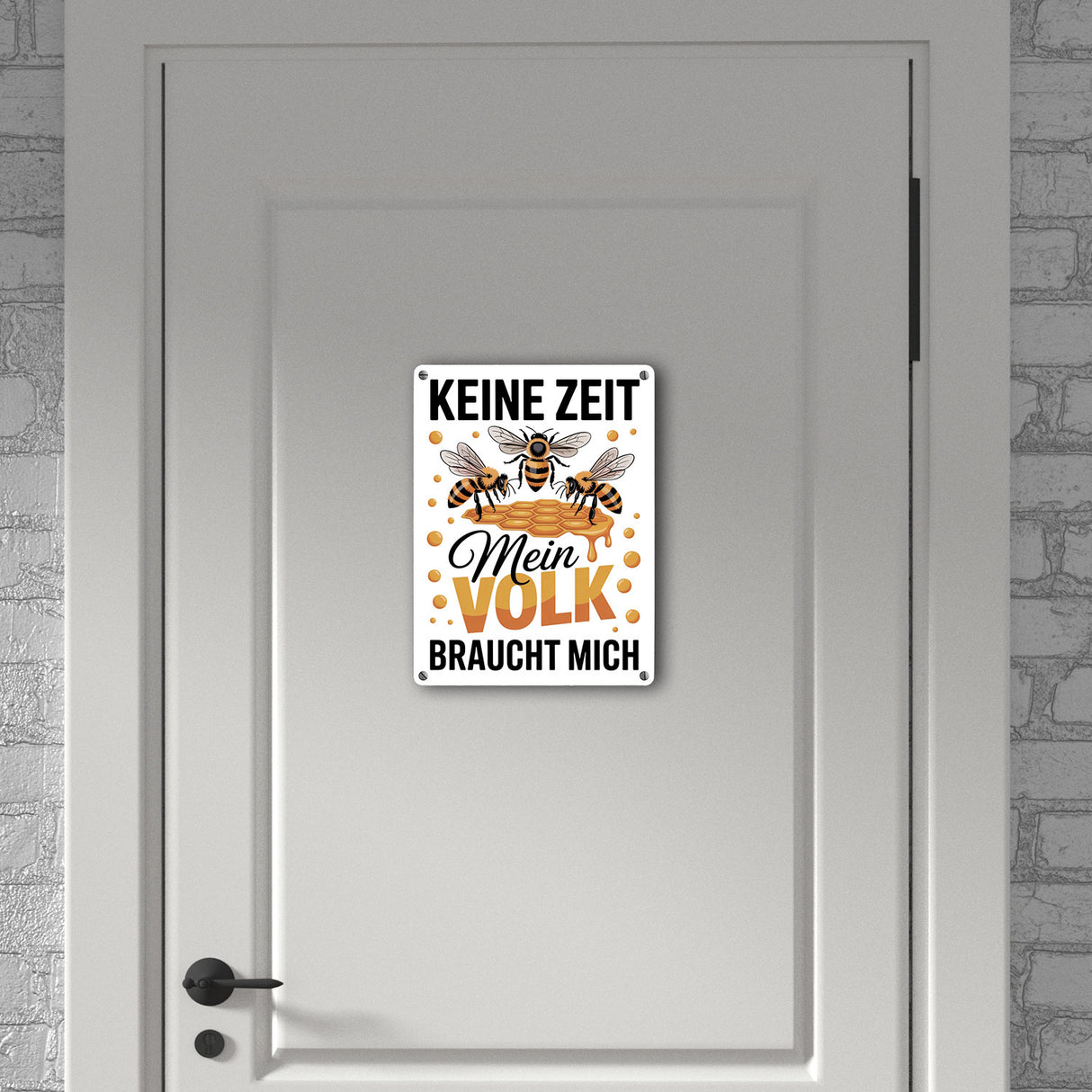 Honigbienen Metallschild in 15x20 cm für Imker - Keine Zeit