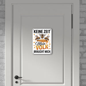Honigbienen Metallschild in 15x20 cm für Imker - Keine Zeit
