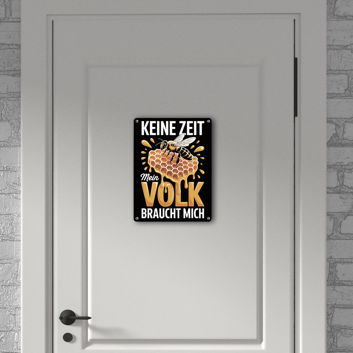 Keine Zeit Metallschild in 15x20 cm für Imker - Mein Volk braucht mich