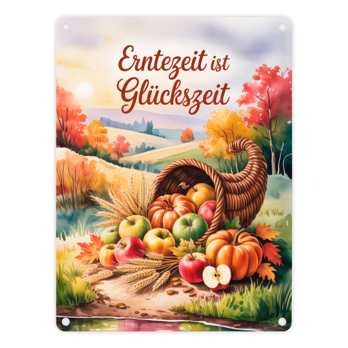 Herbstzauber liegt in der Luft Souvenir Metallschild in 15x20 cm Herbst Erntedank