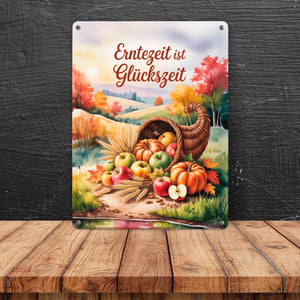 Herbstzauber liegt in der Luft Souvenir Metallschild in 15x20 cm Herbst Erntedank