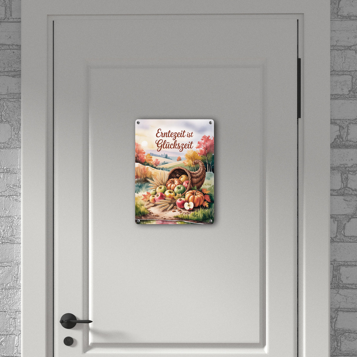 Herbstzauber liegt in der Luft Souvenir Metallschild in 15x20 cm Herbst Erntedank