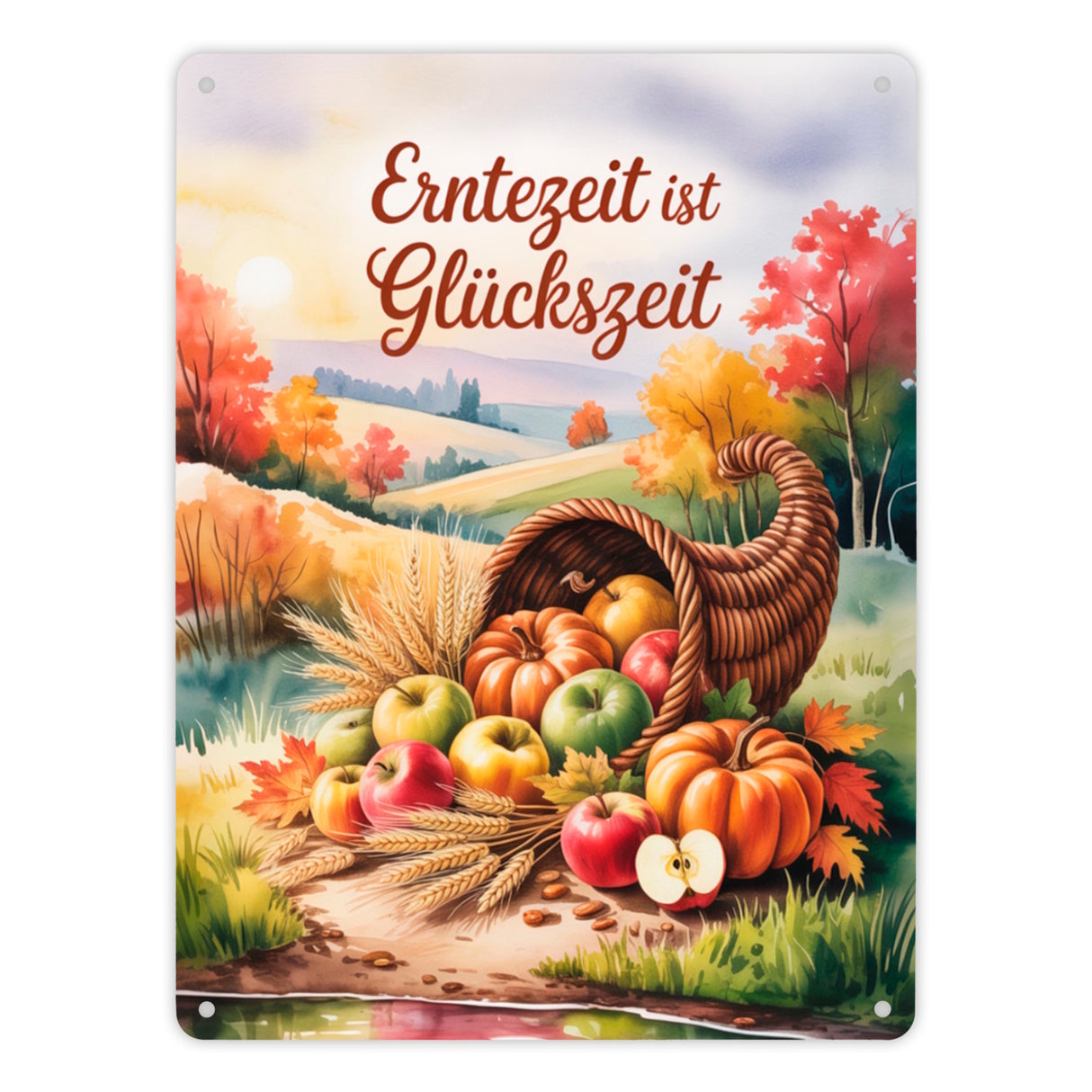 Herbstzauber liegt in der Luft Souvenir Metallschild in 15x20 cm Herbst Erntedank