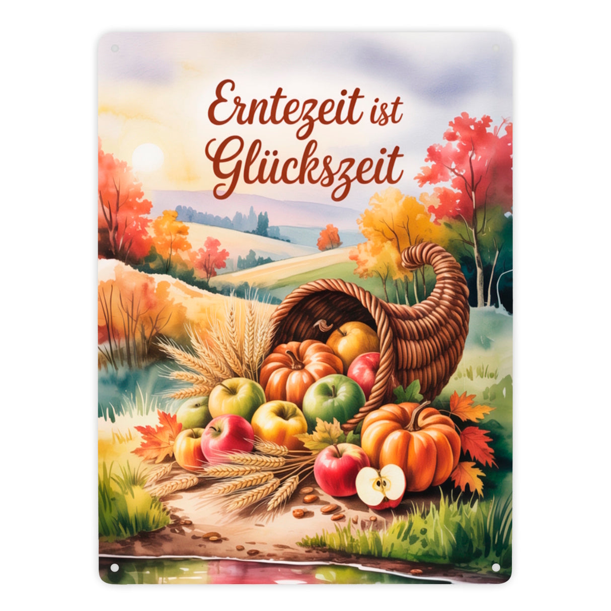Herbstzauber liegt in der Luft Souvenir Metallschild in 15x20 cm Herbst Erntedank