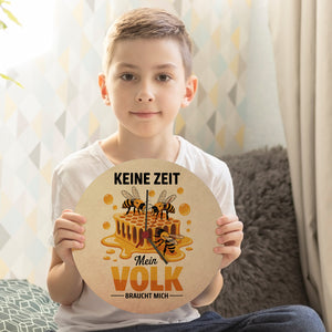 Honigbienen Wanduhr für Imker - Keine Zeit