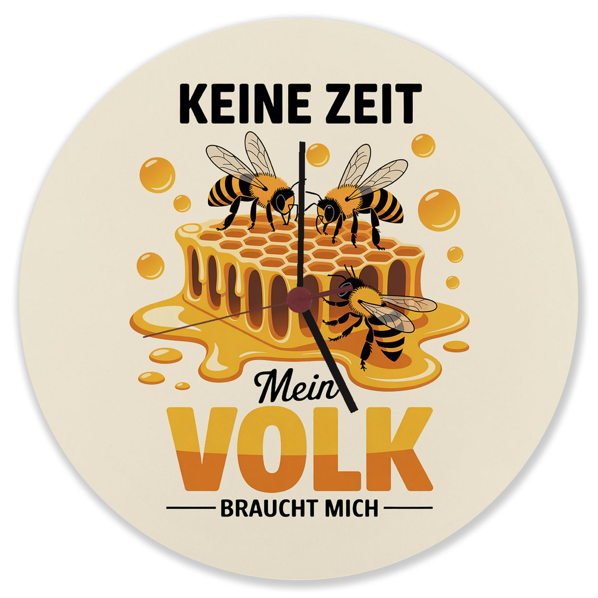 Honigbienen Wanduhr für Imker - Keine Zeit