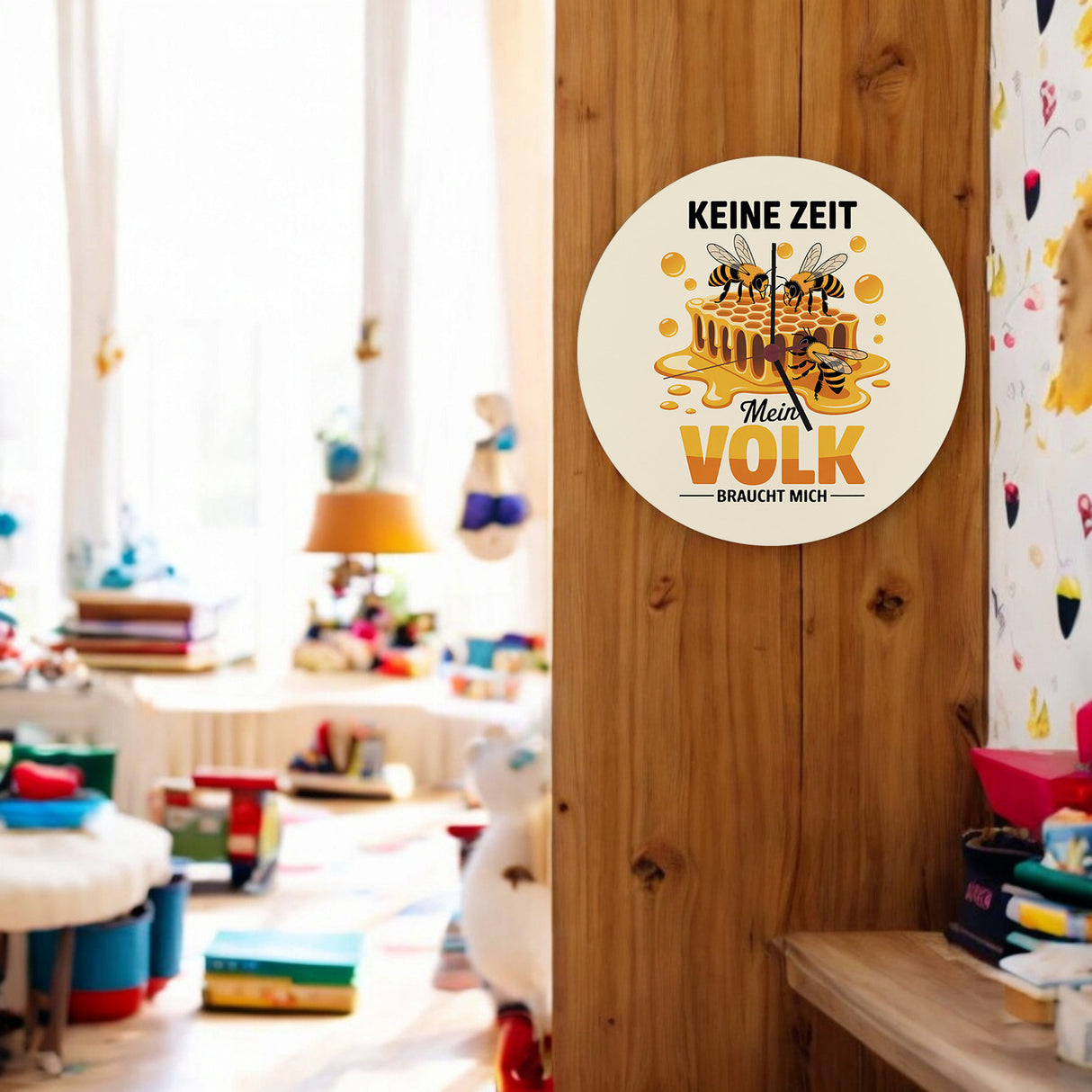 Honigbienen Wanduhr für Imker - Keine Zeit