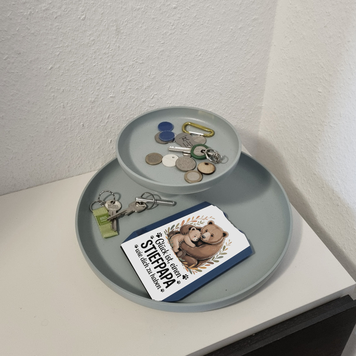 Glück ist einen Stiefpapa wie dich zu haben Bärenumarmung Parkscheibe Vatertag
