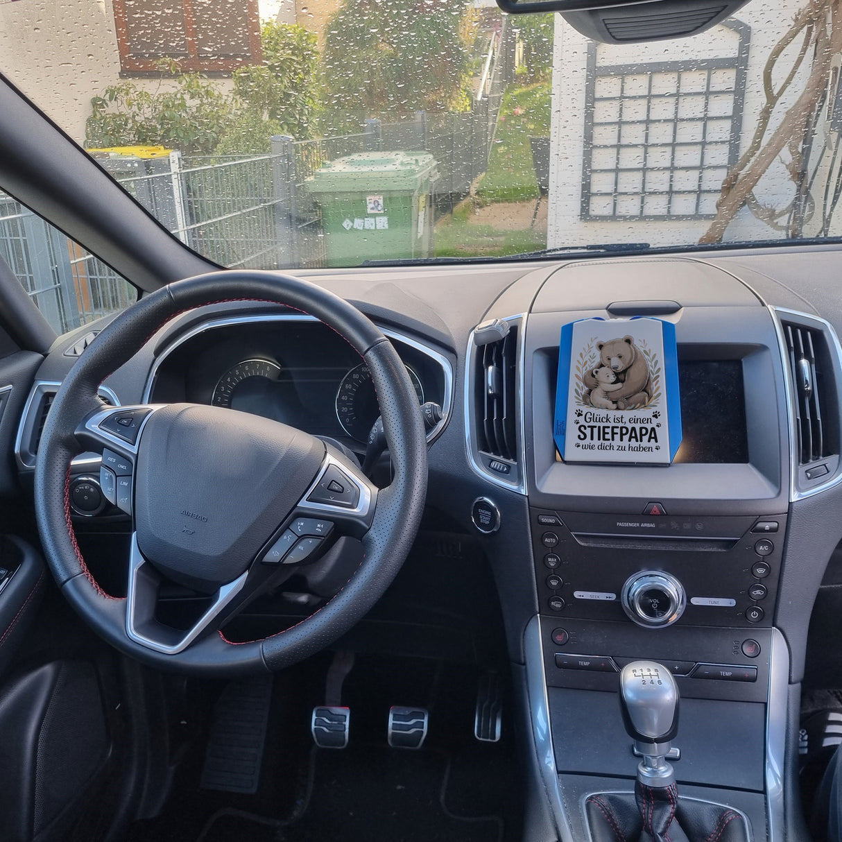 Glück ist einen Stiefpapa wie dich zu haben Bärenumarmung Parkscheibe Vatertag