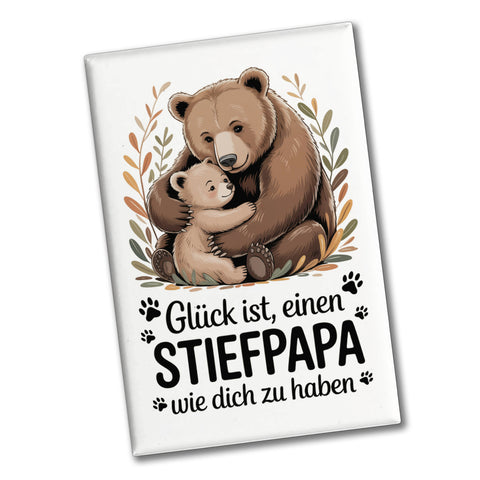 Glück ist einen Stiefpapa wie dich zu haben Bärenumarmung Souvenir Magnet Vatertag