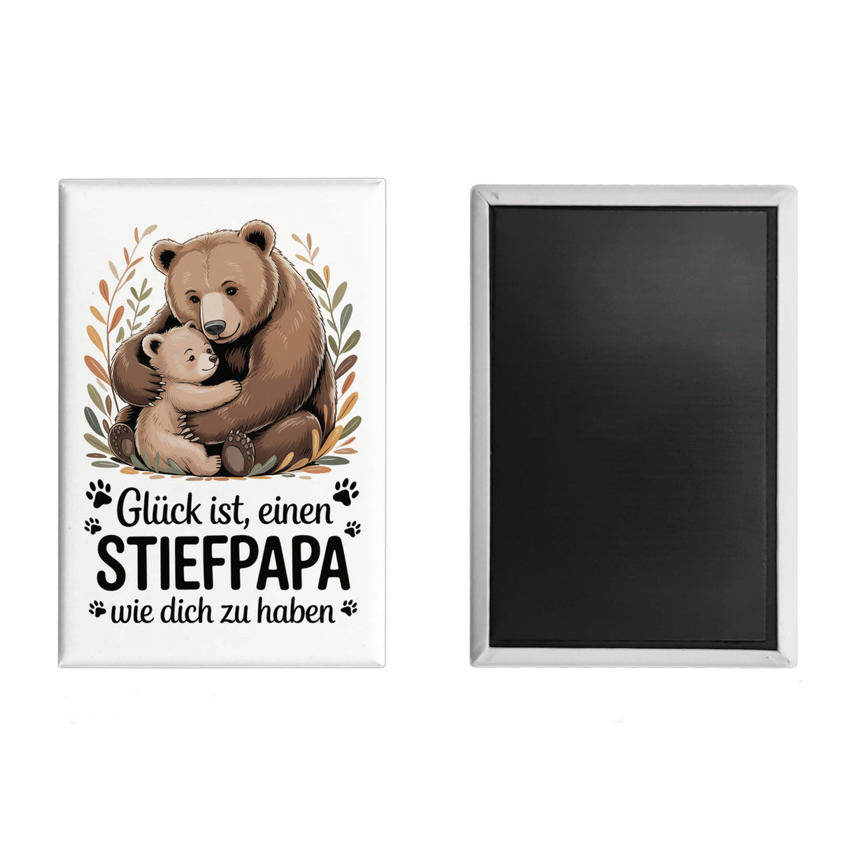 Glück ist einen Stiefpapa wie dich zu haben Bärenumarmung Souvenir Magnet Vatertag