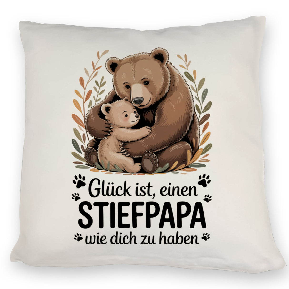 Glück ist einen Stiefpapa wie dich zu haben Bärenumarmung Kissen Vatertag