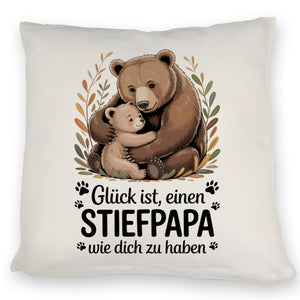 Glück ist einen Stiefpapa wie dich zu haben Bärenumarmung Kissen Vatertag