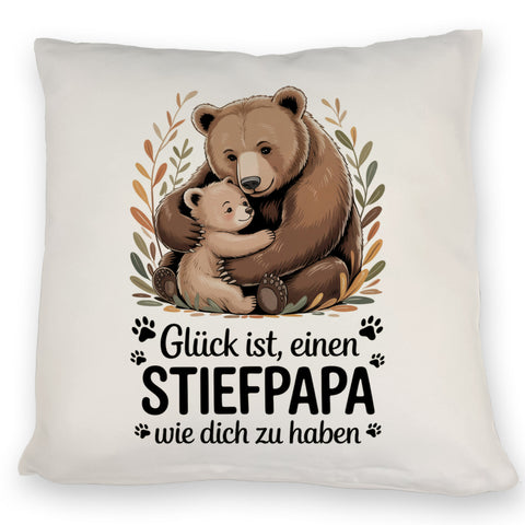 Glück ist einen Stiefpapa wie dich zu haben Bärenumarmung Kissen Vatertag