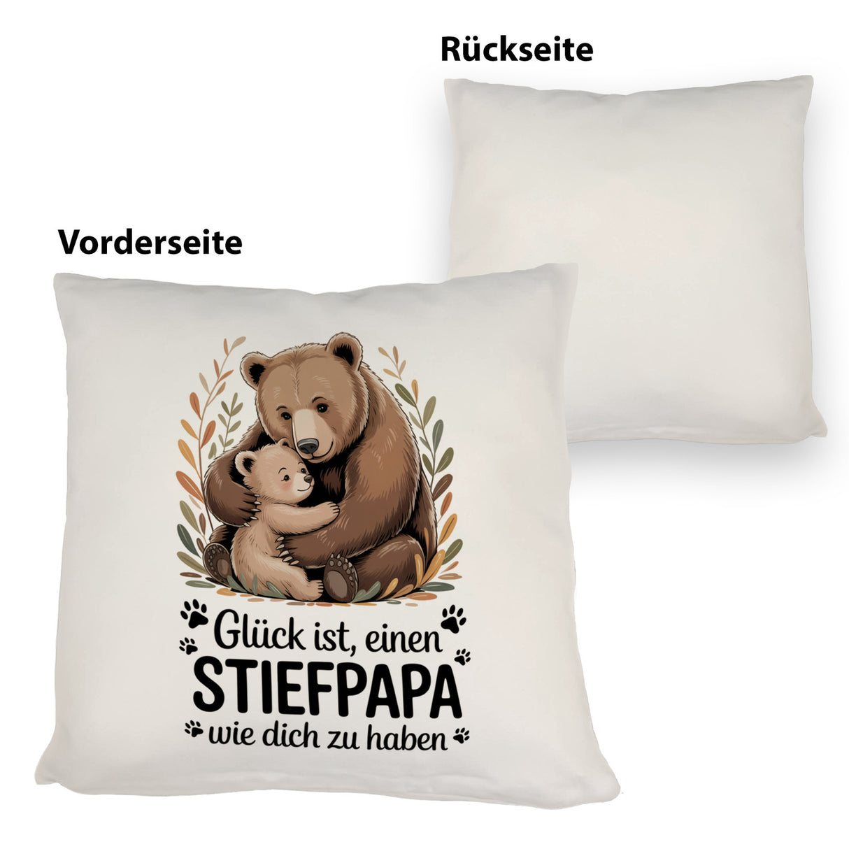 Glück ist einen Stiefpapa wie dich zu haben Bärenumarmung Kissen Vatertag