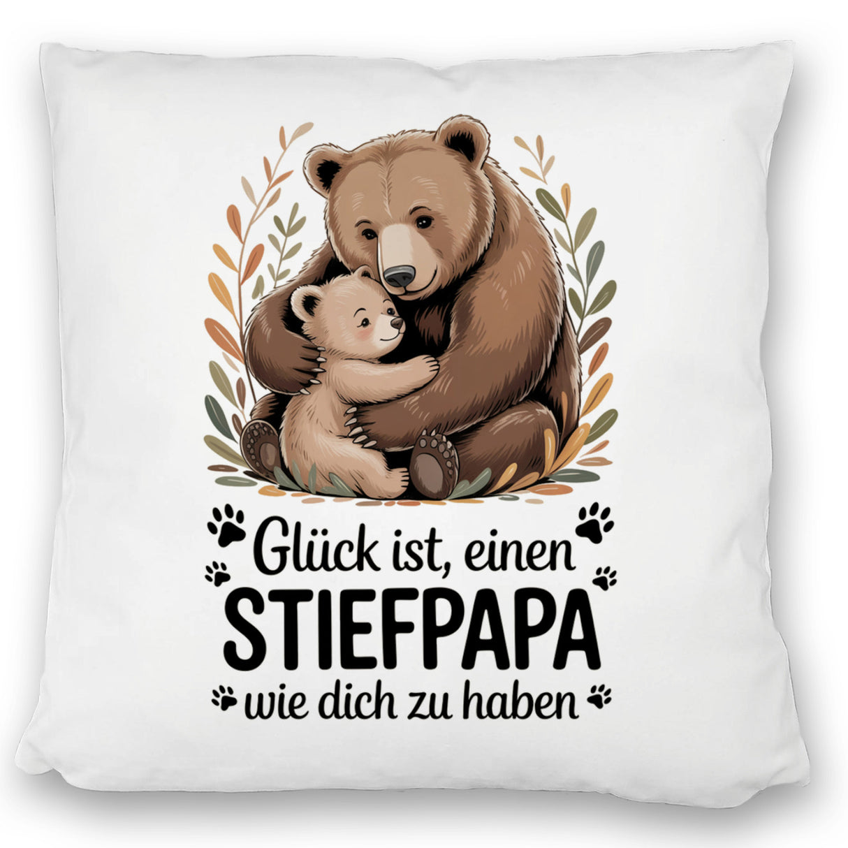 Glück ist einen Stiefpapa wie dich zu haben Bärenumarmung Kissen Vatertag