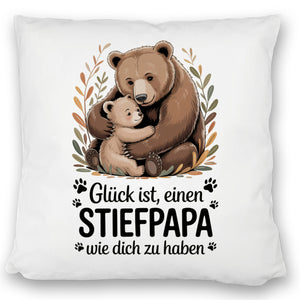 Glück ist einen Stiefpapa wie dich zu haben Bärenumarmung Kissen Vatertag