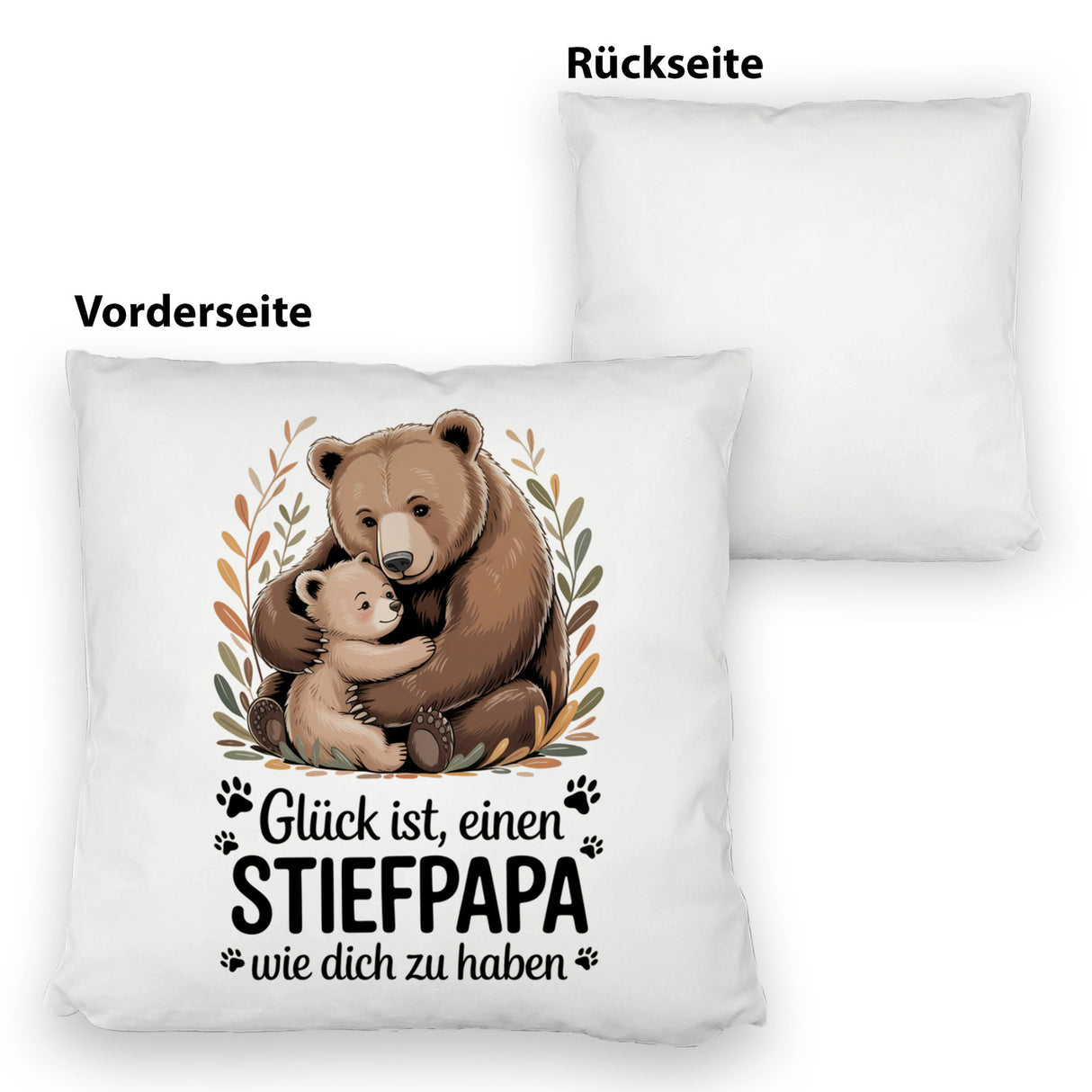 Glück ist einen Stiefpapa wie dich zu haben Bärenumarmung Kissen Vatertag