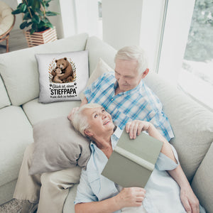 Glück ist einen Stiefpapa wie dich zu haben Bärenumarmung Kissen Vatertag