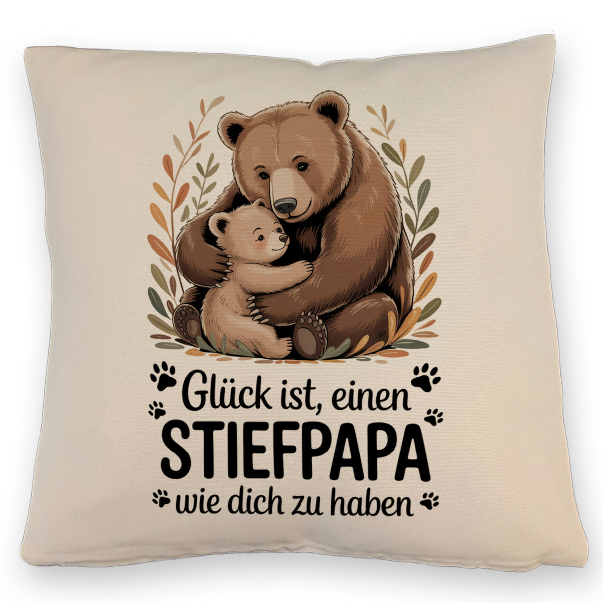 Glück ist einen Stiefpapa wie dich zu haben Bärenumarmung Kissen Vatertag