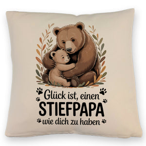 Glück ist einen Stiefpapa wie dich zu haben Bärenumarmung Kissen Vatertag