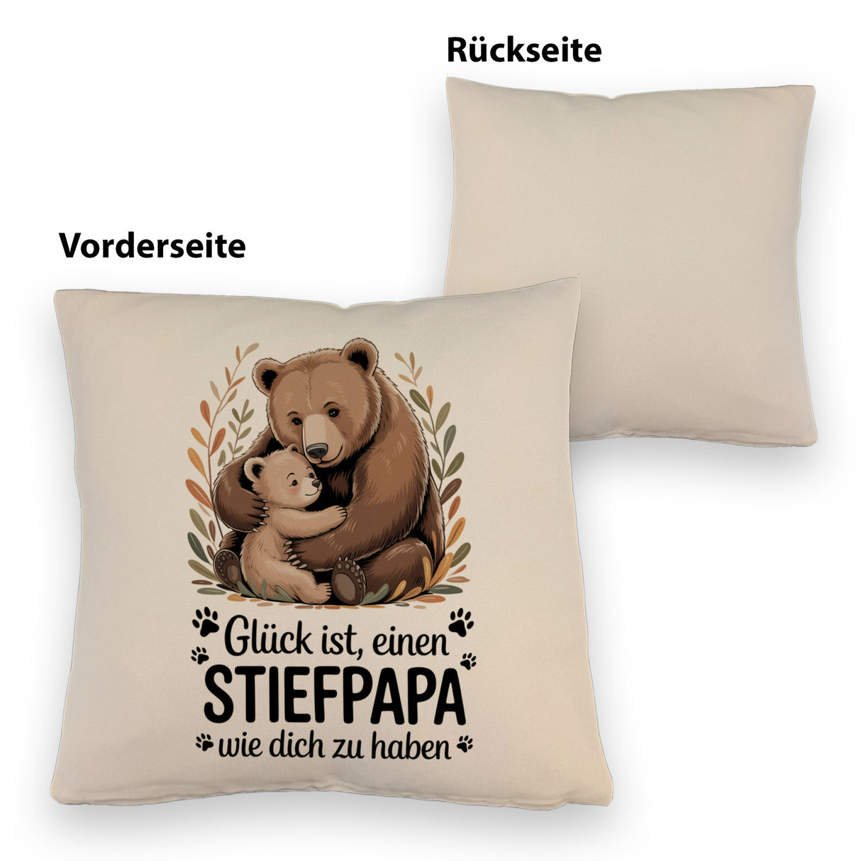 Glück ist einen Stiefpapa wie dich zu haben Bärenumarmung Kissen Vatertag