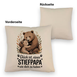 Glück ist einen Stiefpapa wie dich zu haben Bärenumarmung Kissen Vatertag