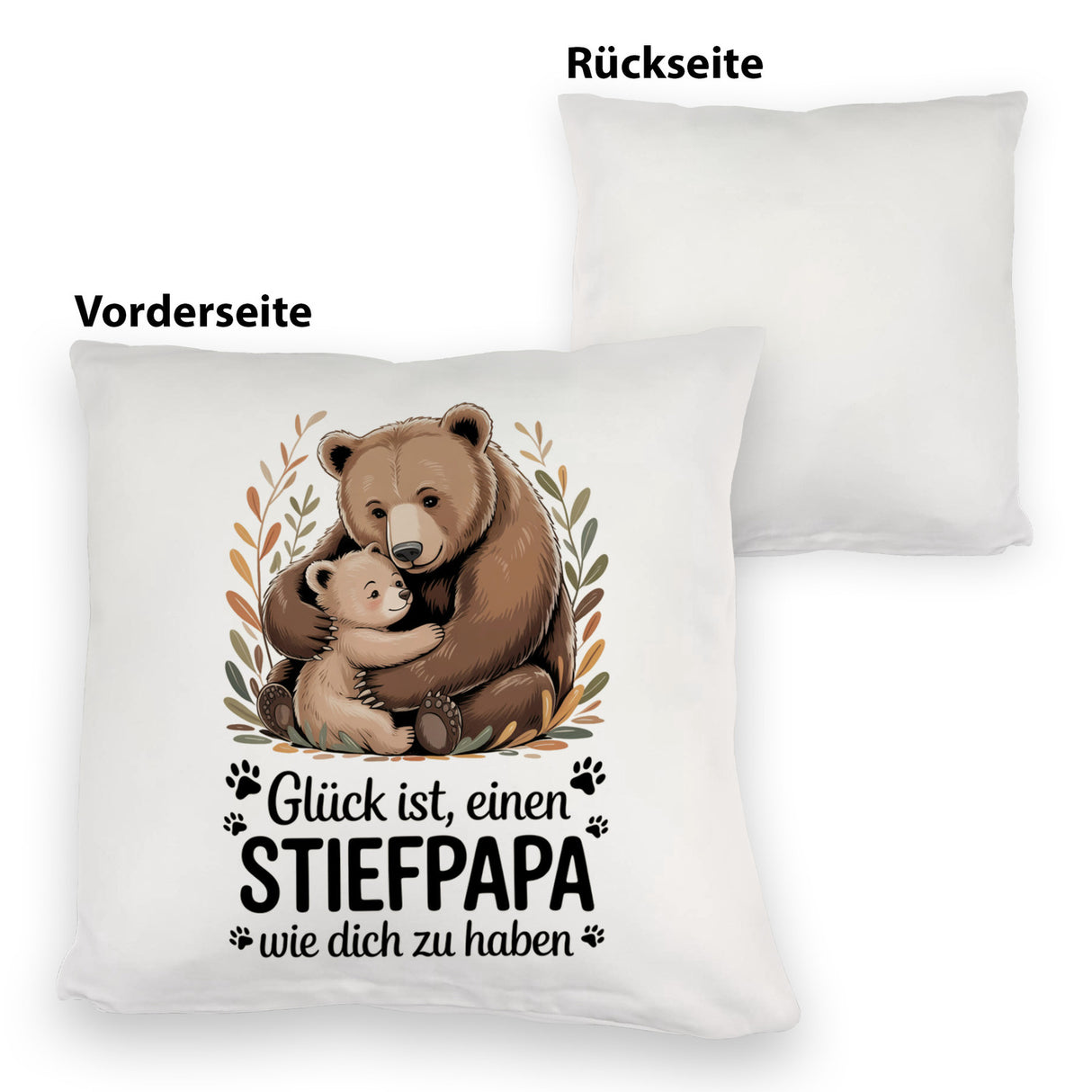 Glück ist einen Stiefpapa wie dich zu haben Bärenumarmung Kissen Vatertag