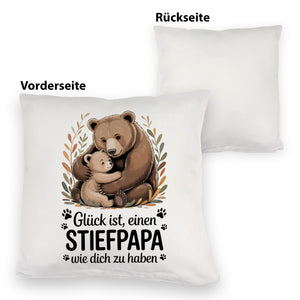 Glück ist einen Stiefpapa wie dich zu haben Bärenumarmung Kissen Vatertag