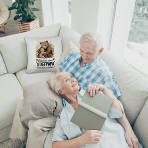 Glück ist einen Stiefpapa wie dich zu haben Bärenumarmung Kissen Vatertag
