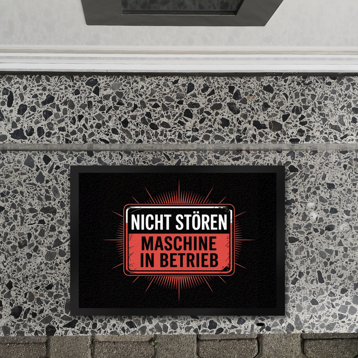 Maschine in Betrieb Fußmatte in 35x50 cm - Nicht stören