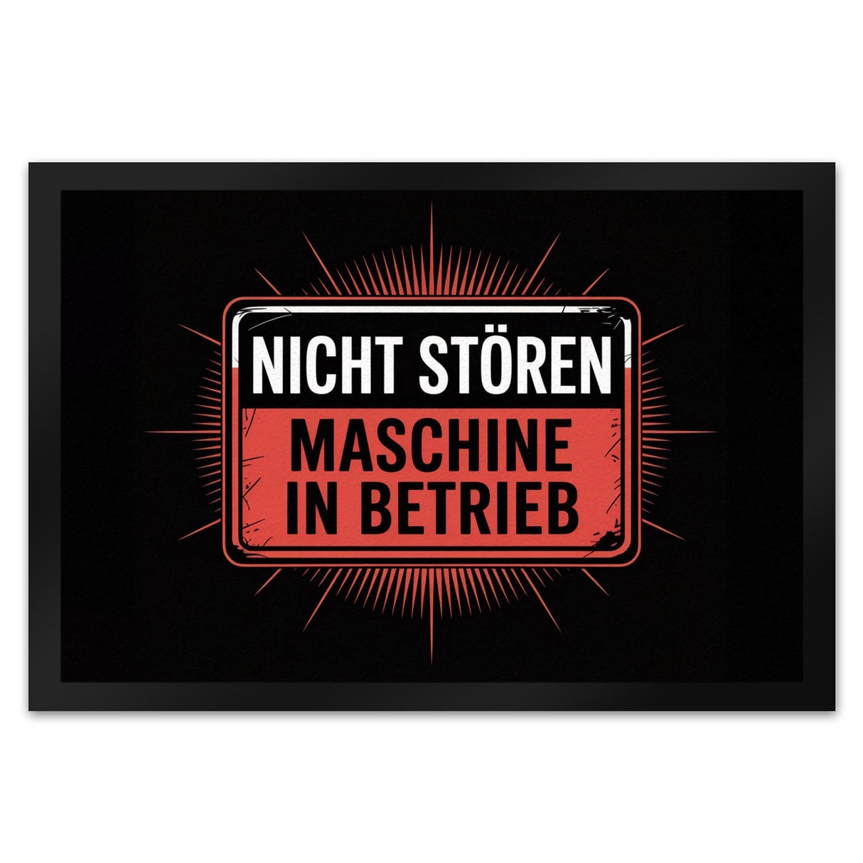 Maschine in Betrieb Fußmatte in 35x50 cm - Nicht stören