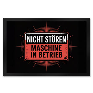 Maschine in Betrieb Fußmatte in 35x50 cm - Nicht stören