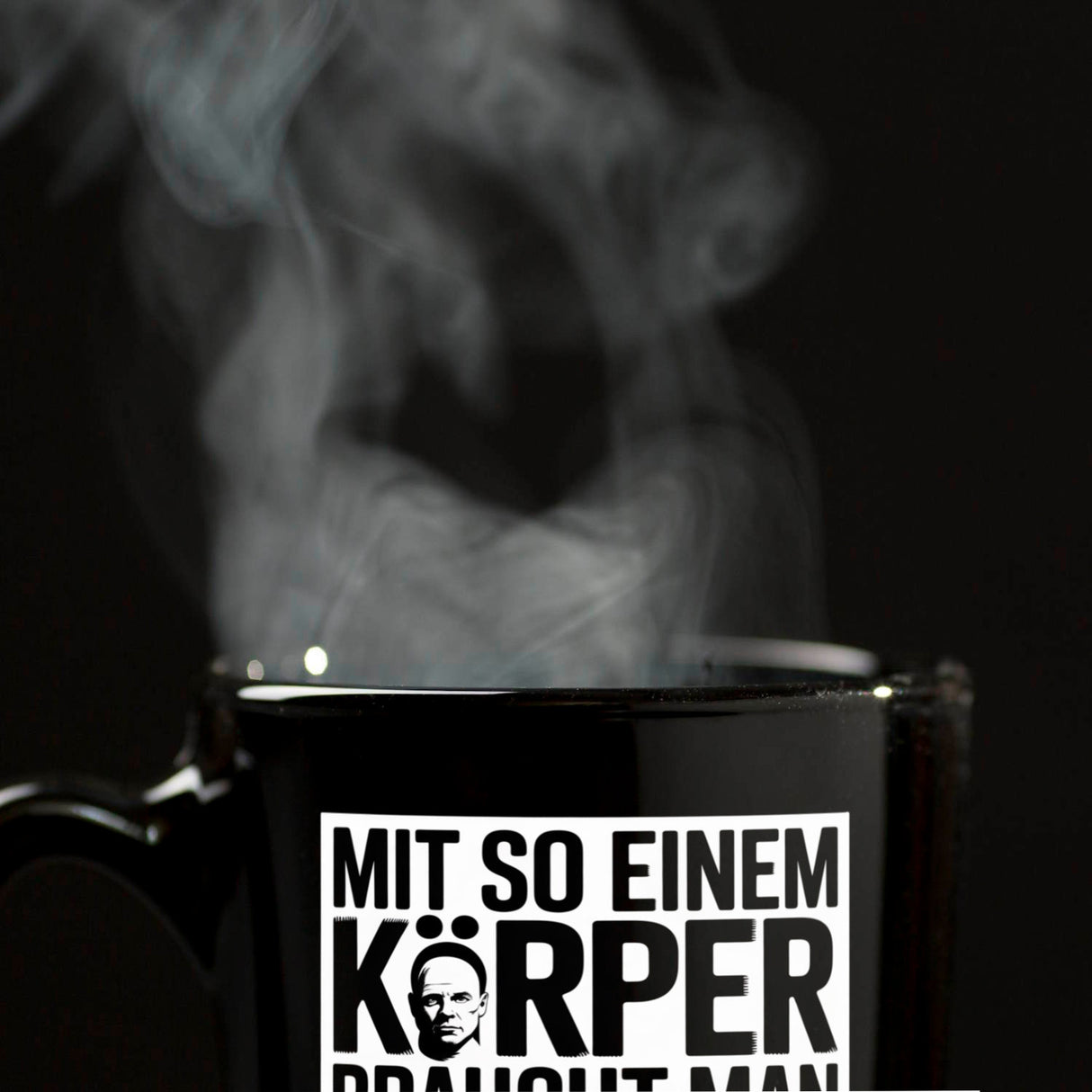 Glatzkopf Tasse - mit so einem Körper keine Haare