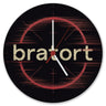 bratort Fadenkreuz Wanduhr für Hobbyköche und Tatort-Fans