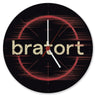 bratort Fadenkreuz Wanduhr für Hobbyköche und Tatort-Fans