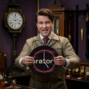 bratort Fadenkreuz Wanduhr für Hobbyköche und Tatort-Fans