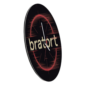 bratort Fadenkreuz Wanduhr für Hobbyköche und Tatort-Fans
