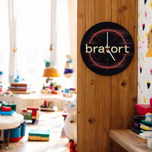bratort Fadenkreuz Wanduhr für Hobbyköche und Tatort-Fans