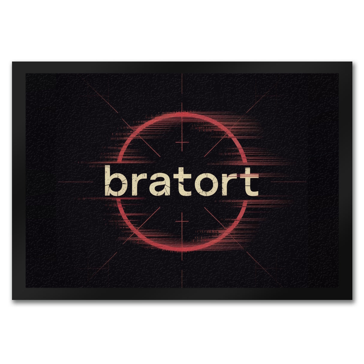 bratort Fadenkreuz Fußmatte in 35x50 cm für Hobbyköche und Tatort-Fans