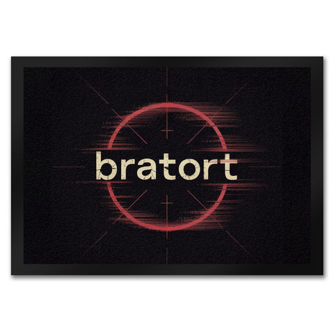 bratort Fadenkreuz Fußmatte in 35x50 cm für Hobbyköche und Tatort-Fans
